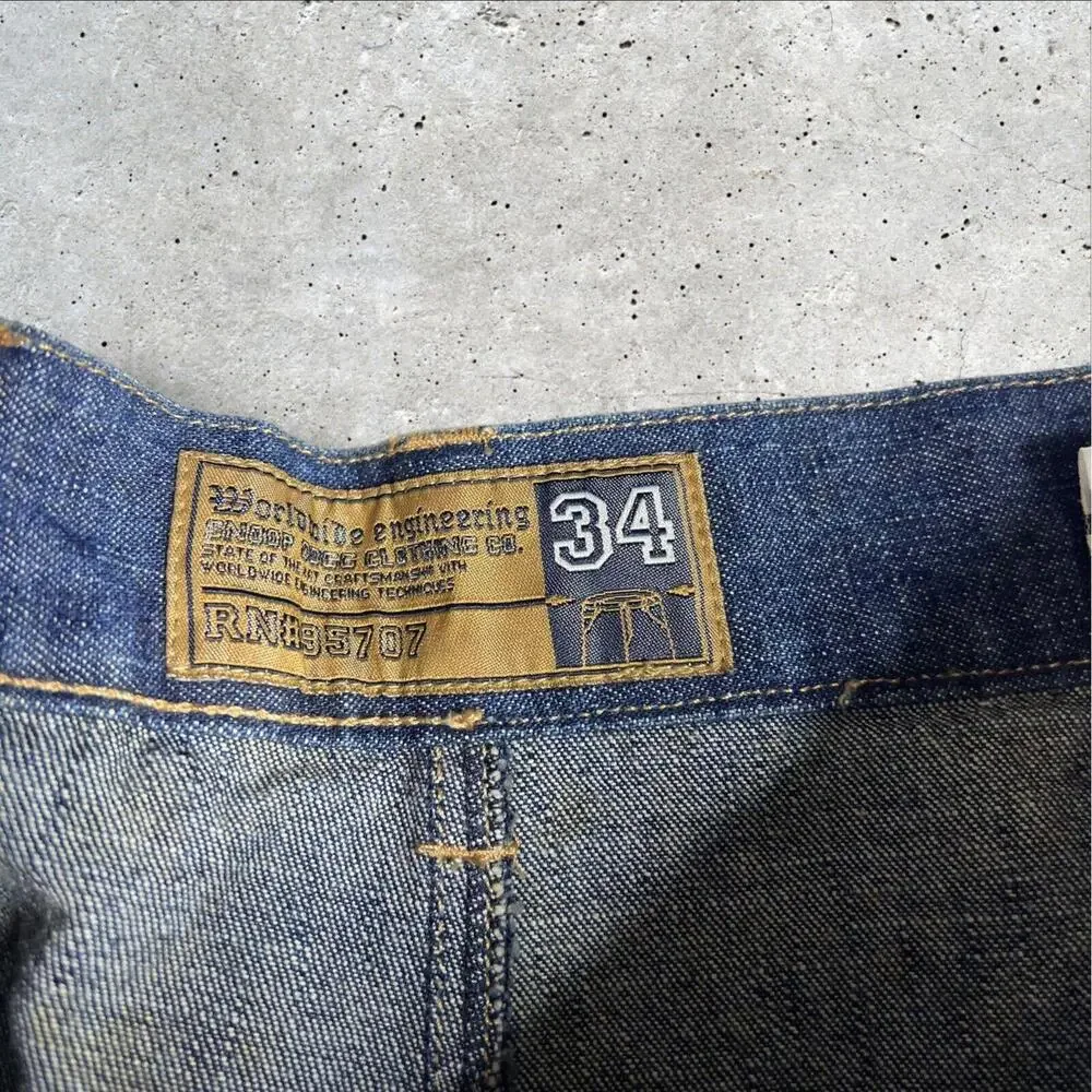 Snoop Dogg‎ Denim Canvas Baggy Jeans Work Pants Size 34